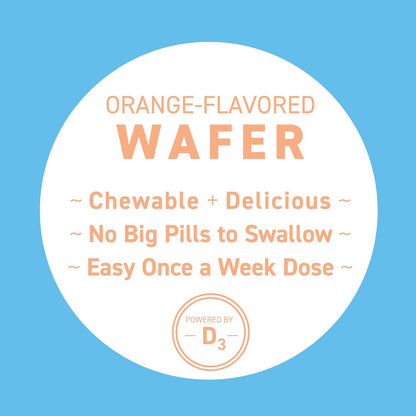 Replesta NX 14,000 IU Vitamin D3 Cholecalciferol, for Vitamin D Deficiency, Once-Weekly Chewable Wafer, Non-GMO, Natural Orange Flavor, 8 Tablets