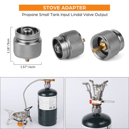 Odoland 3500W Windproof Camp Stove Camping Gas Stove with Fuel Canister Adapter