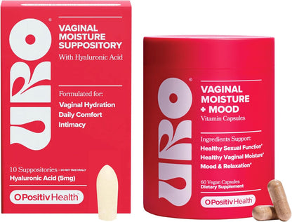 URO Vaginal Moisture + Mood and Vaginal Moisture Hyaluronic Acid Bundle