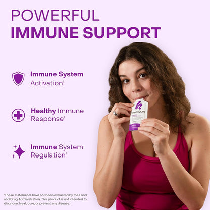 Healthycell Immune Super Boost Daily Liquid Supplement - 14 Gel Packs | Immune Support Supplement for Adults with Echinacea, Elderberry, Vitamin C, Vitamin D, Calcium & Zinc