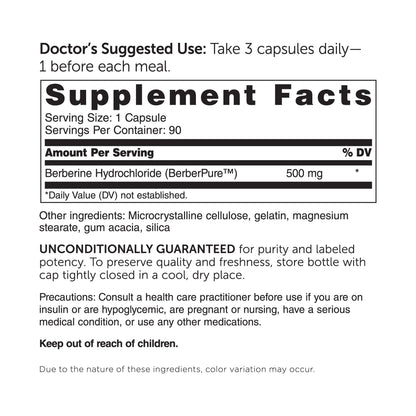 Dr. Whitaker Clinical Grade Berberine | 1,500mg Per Daily Serving | 30 Day Supply