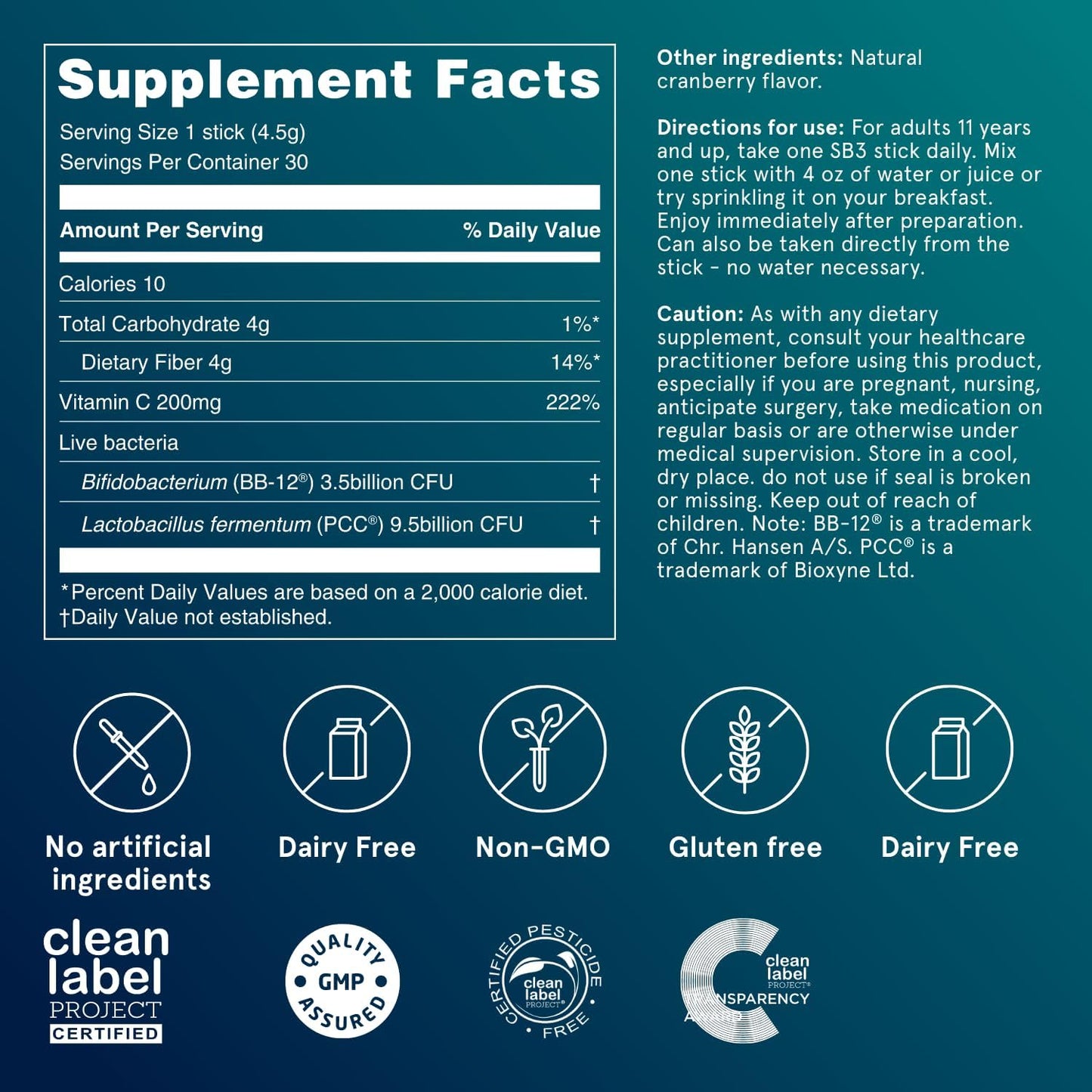 Puori Daily Probiotics & Prebiotics for Digetive & Gut Health - Immune Support Supplement with 13 Billion CFU & 4g Dietary Fiber - Shelf Stable for Bloating & Gas Relief