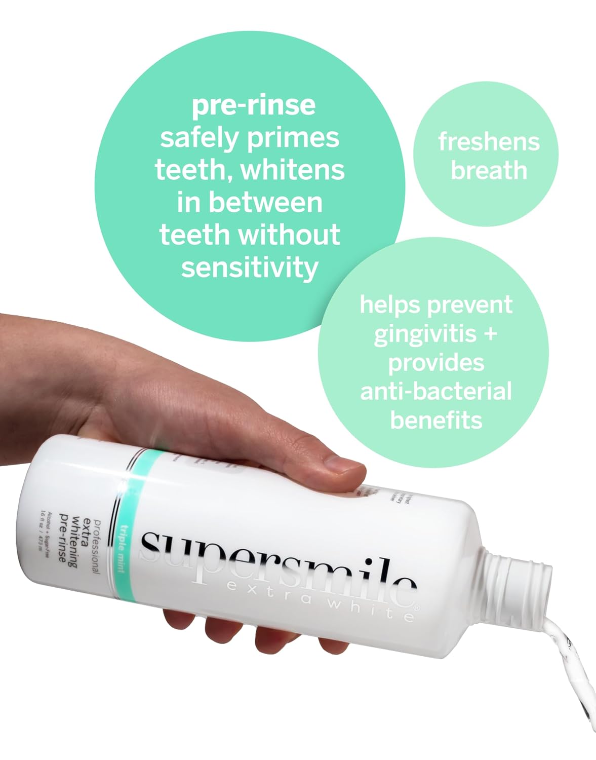 Supersmile Frosted Premium Self-Care Kit, Pre-Rinse + Water Flosser