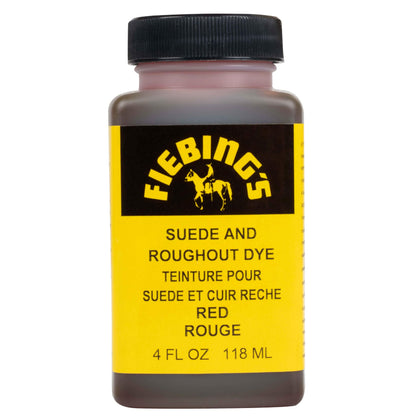Fiebing's Black Suede Dye (4 oz) - Recolor, Brighten & Restore Suede & Roughout Leather Shoes, Furniture, Purse - Includes Wool Dauber for Easy Application - Flexible When Dry, Won't Crack or Peel