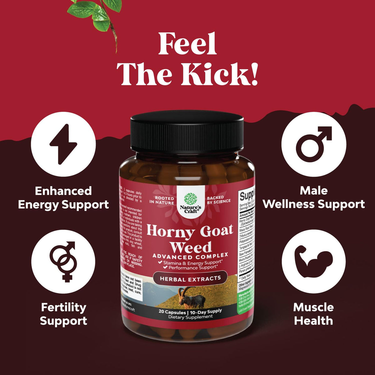 Horny Goat Weed for Male Enhancement - Extra Strength Horny Goat Weed for Men