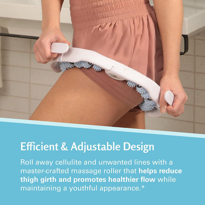 Anti Cellulite Body Massage Roller with Grip-Friendly Design & Anti Cellulite Body Massage Oil for Massage Therapy (8 Fl Oz)