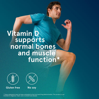 Puori Vitamin D3 Softgels, 2500 IU (62.5 mcg) - Fast Absorbing Vitamin D3 Supplements for Immune System Support, Bone Health & Density and Healthy Muscle Functions - Non-GMO & Gluten-Free - 240 Count