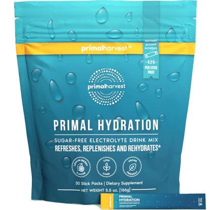Primal Harvest Hydration - Electrolytes Sticks, Lemon Berry Flavor, Vegan