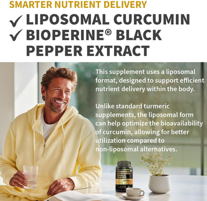 MEDCHOICE Liposomal Organic Turmeric Curcumin with Black Pepper, 120ct