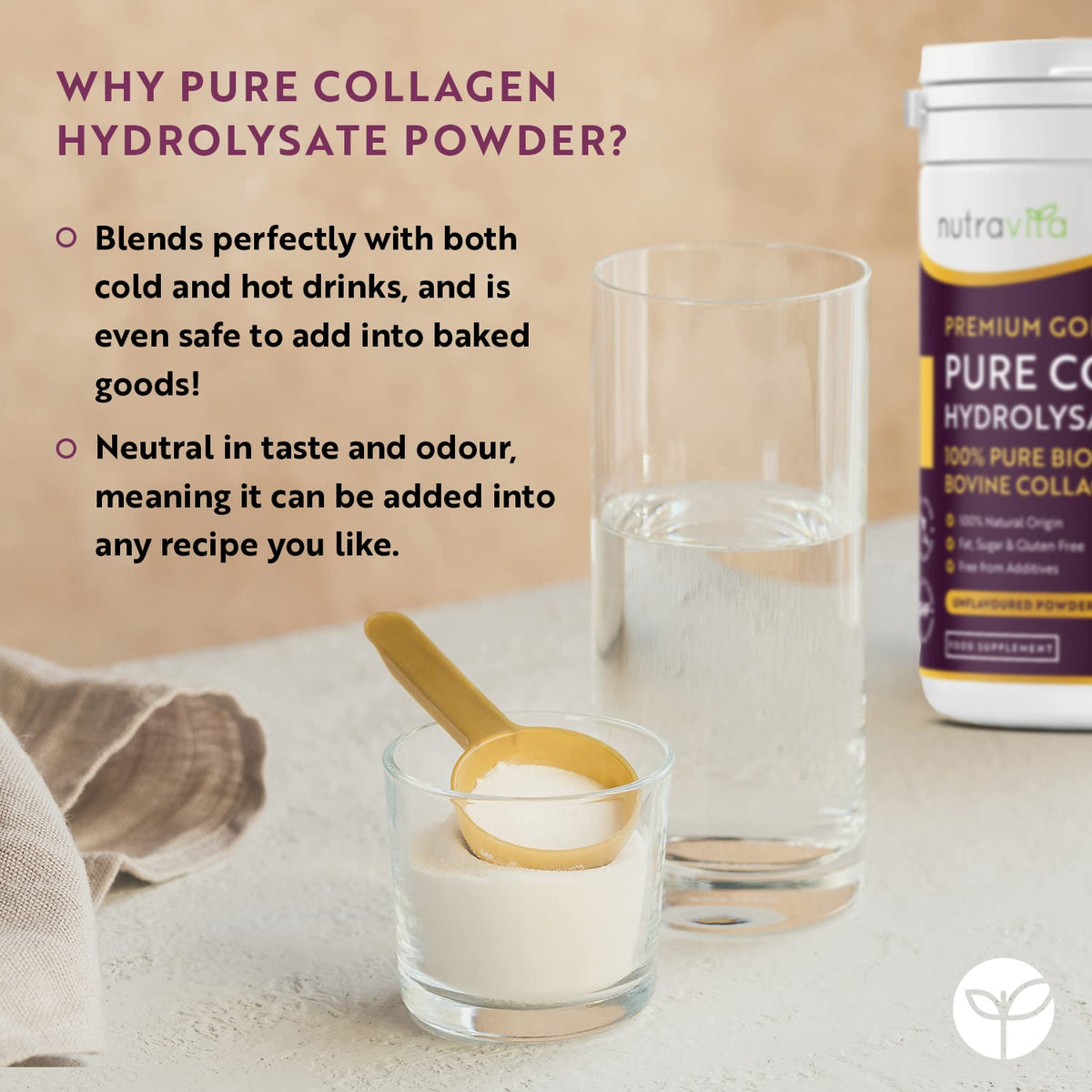 Collagen Powder 500g - Premium Gold Standard Bovine- 50 Servings - Collagen Peptides Supplement