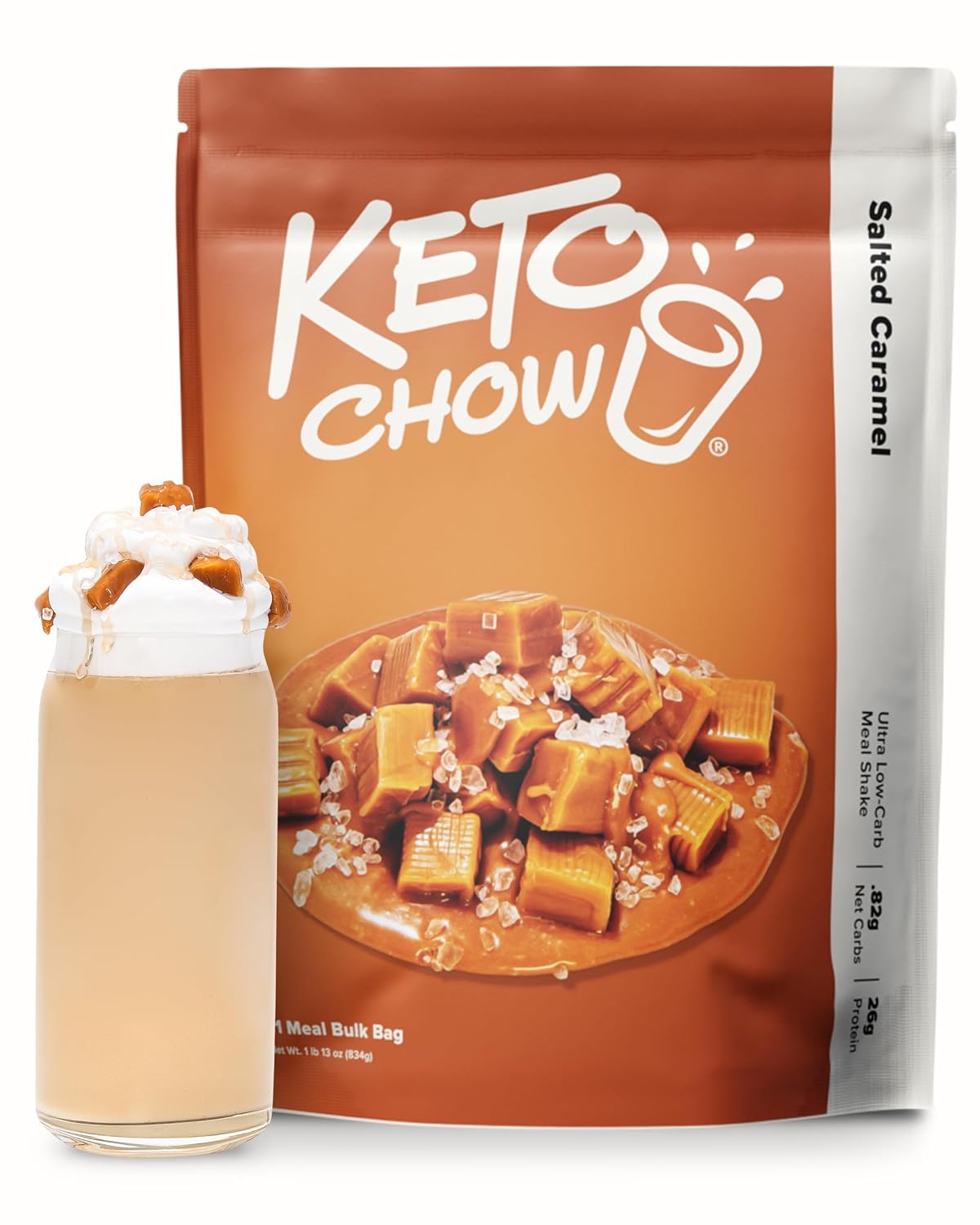 Keto Chow Chocolate Meal Replacement Shake Powder, 21 Meals
