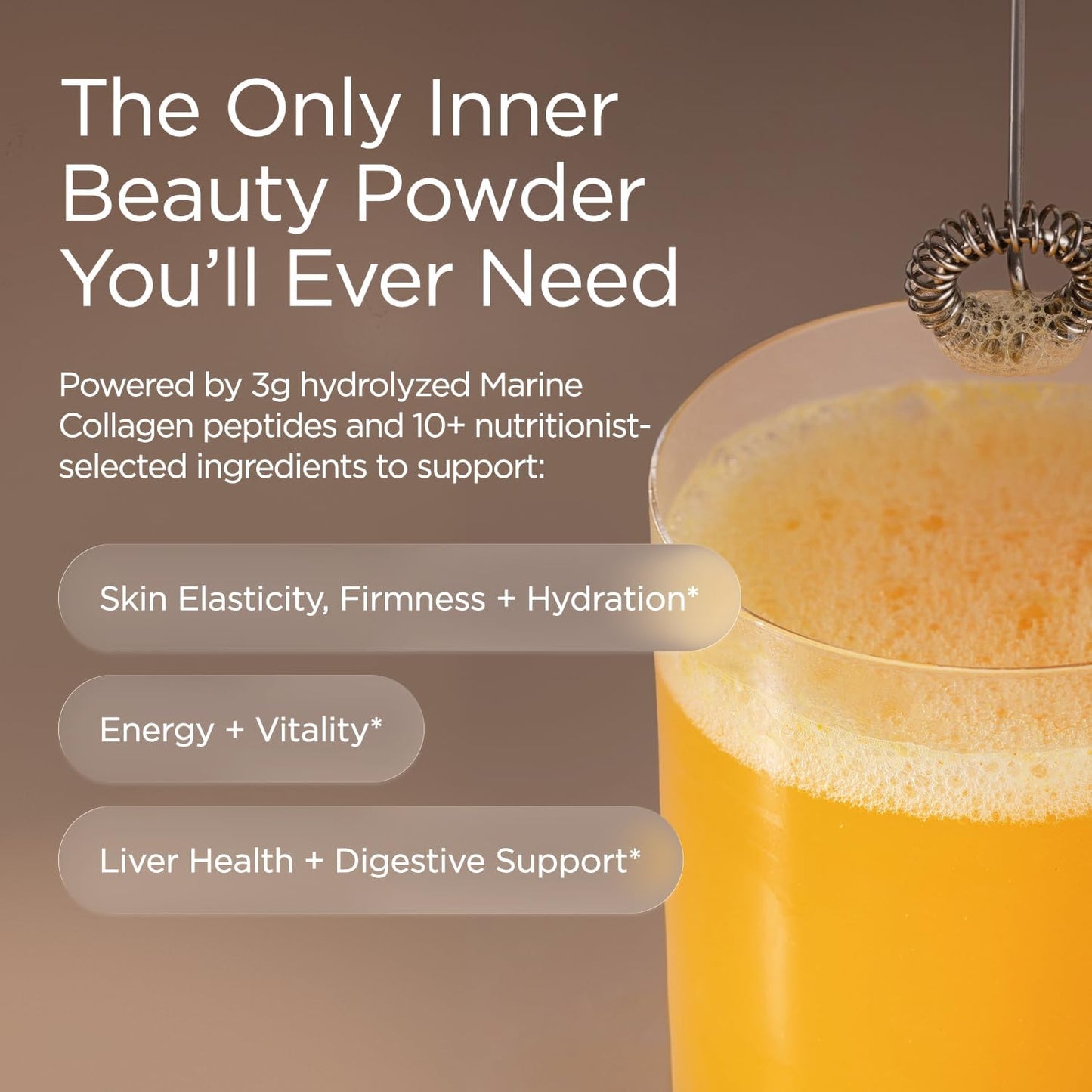 JSHealth Marine Collagen Powder for Women. 3g Hydrolyzed Collagen with Vitamin C, E, Astaxanthin. 10 Beauty Ingredients. Citrus Tropical Flavor (30 Servings)