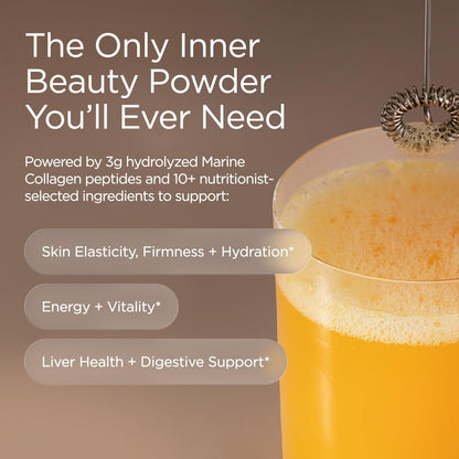 JSHealth Marine Collagen Powder for Women. 3g Hydrolyzed Collagen with Vitamin C, E, Astaxanthin. 10 Beauty Ingredients. Citrus Tropical Flavor (30 Servings)