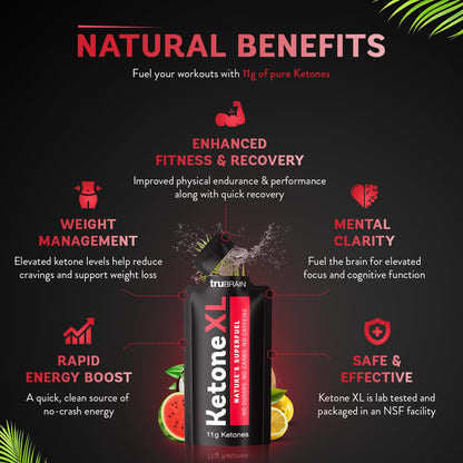 Ketone XL No Caffeine Exogenous Ketones Energy Shots – 10 Pack of Caffeine-Free Energy Drinks with 11g Ketones Per Shot – Sugar Free, Salt Free, Clean Ketone Energy (Lemonade)
