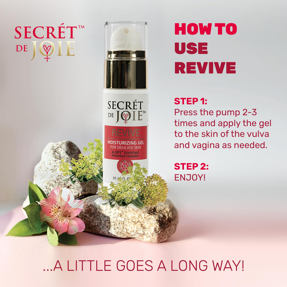 SECRET DE JOIE REVIVE Vaginal Moisturizer for Women - Long-Lasting Dryness & Discomfort Relief
