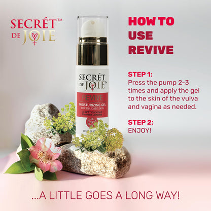 SECRET DE JOIE REVIVE Vaginal Moisturizer for Women - Long-Lasting Dryness & Discomfort Relief