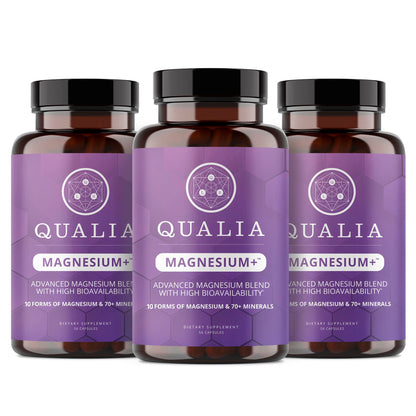 Qualia Magnesium Supplement | 10 Bioavailable Forms, Including Magnesium Glycinate, with 70+ Supporting Minerals, +7 Amino Acids | Doctor-Formulated to Support Sleep, Stress Relief, Heart, Relaxation