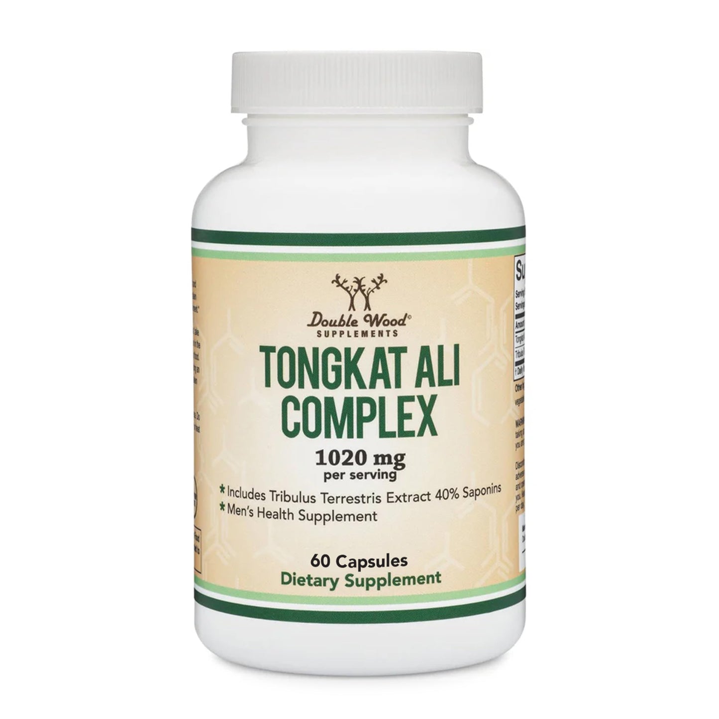 Tongkat Ali Extract - Ultra High Potency 200:1 - for Men (Longjack) Eurycoma Longifolia, 1000mg per Serving, 120 Capsules - with 20mg Tribulus Terrestris (Third Party Tested) by Double Wood