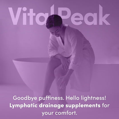 Lymph Peak, Lymphatic Drainage Supplements, Lymph System Support | Burdock Root, Echinacea Extract, Bromelain, Dandelion Extract, Vegan. 30 Days Supply. 60 Capsules