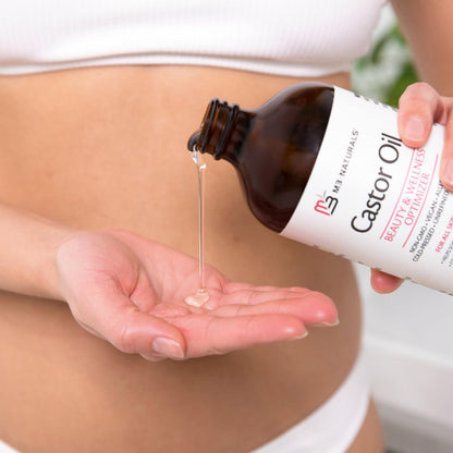 Organic Castor Oil Roll On - Extra Virgin, Unrefined & Hexane-free (3oz)