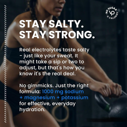 Venture Pal High Sodium Electrolyte Powder Packets | Sugar Free Hydration Drink Mix | Sodium, Magnesium, Potassium & Vitamins | Zero Calories | Keto, Vegan & Paleo Friendly | 16 Sticks