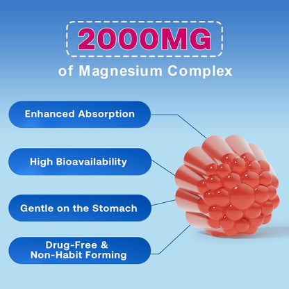 180 Count | Magnesium Gummies for Women & Men, Support Calm, Restful Sleep & Muscle Health, Sugar Free, Vegan, Non-GMO, Raspberry Flavor