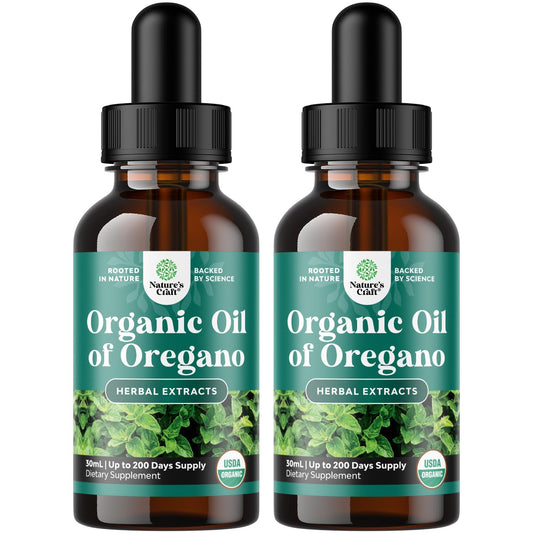 Organic Oregano Oil Drops - Super Concentrated Liquid Oil of Oregano with Carvacrol 60% for Digestion & Immune Support- Liquid Herbal Extract Tincture for Immune Strength & Healthy Intestines -1 Fl Oz