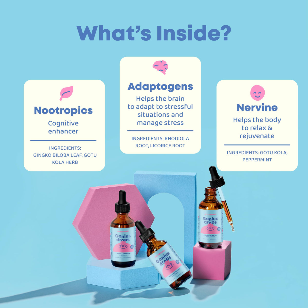 Organic Focus Drops for Kids - Attention and Focus Supplement with Ginkgo Biloba