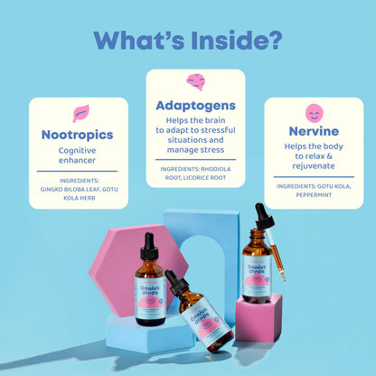 Organic Focus Drops for Kids - Attention and Focus Supplement with Ginkgo Biloba