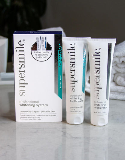 Supersmile Fluoride-Free Whitening System, 3.4 Oz Toothpaste + Accelerator