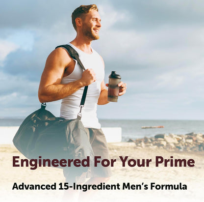 Micro Ingredients Testosterone+ Advanced for Men & Women, 240 Softgels | 15-in-1 Complex with Tongkat Ali, Horny Goat Weed, Shilajit, Maca & Saw Palmetto | Non-GMO