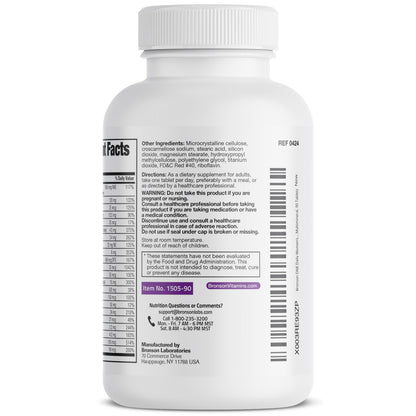 Bronson ONE Daily Women 50+ Complete Multivitamin Multimineral, 180 Tablets | Once-Daily, Targeted Nutrition For Active Women Over 50, Non-GMO, Gluten-Free, Soy-Free