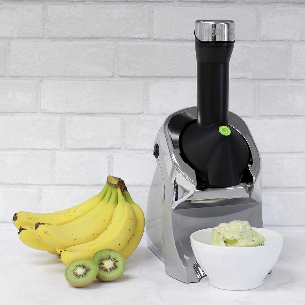 Yonanas 988GY Deluxe Vegan Non-Dairy Frozen Fruit Soft Serve Dessert Maker, BPA Free