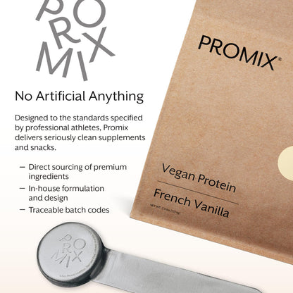 ProMix Nutrition Plant-Based Vegan Protein Powder, Vanilla - Pea Protein & Vitamin B-12 - Post Workout Fitness & Nutrition Shakes, Smoothies, Baking & Cooking Recipes - 2.5 Pound (Pack of 1)