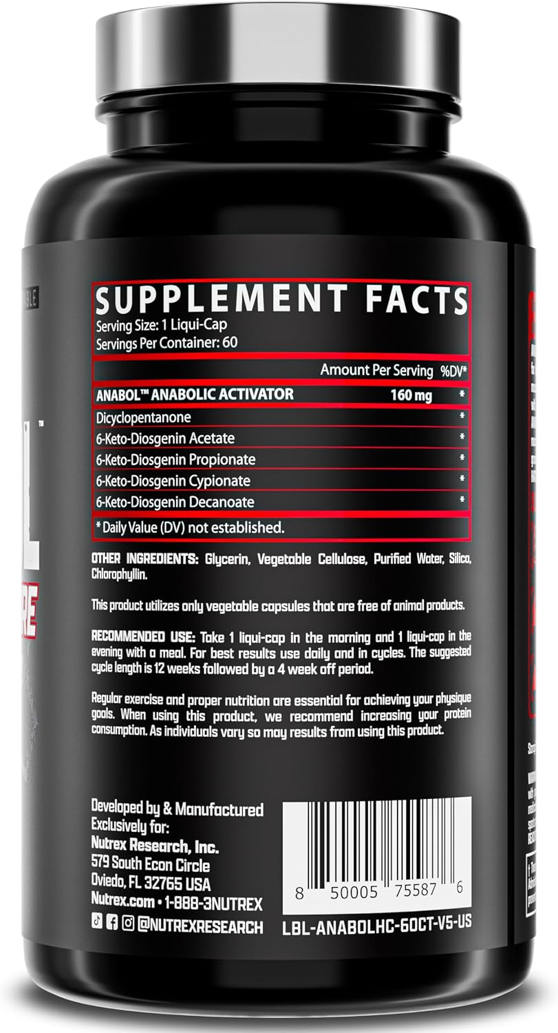 Nutrex Research Anabol Stack | Anabol Hardcore, Anabol Ripped and Anabol Nighttime PM Bundle