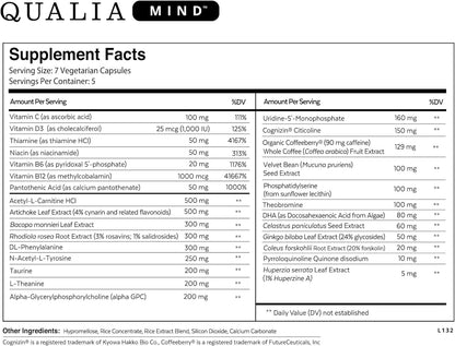 NEUROHACKER COLLECTIVE Qualia Mind Nootropics | Top Brain Supplement Capsule