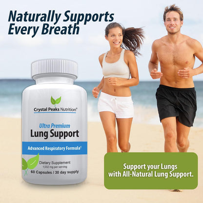 Lung Support - Sooth Lungs & Detox Supplement to Breath Easier Respiratory Support Supplement - Natural Relief - 60 Capsules, 30-Day Supply