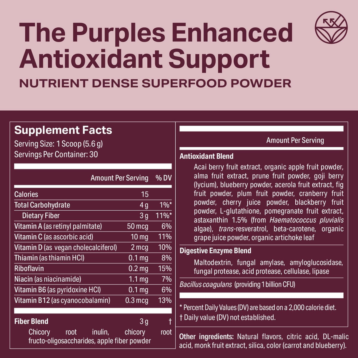 Proper The Purples Antioxidant Superfood Powder with Acai and Blueberry
