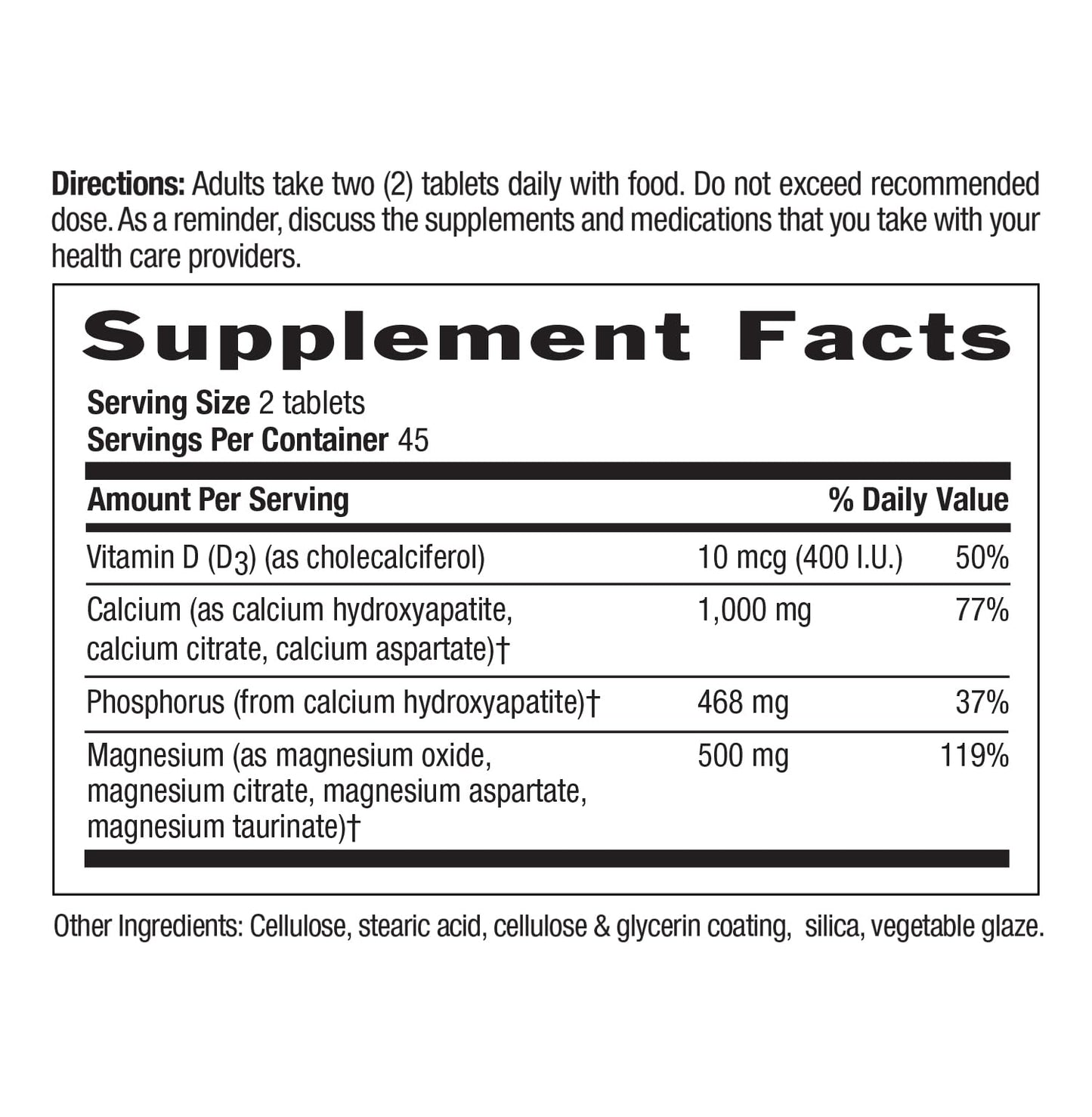 Country Life Target-Mins Calcium Magnesium with Vitamin D-Complex, 1000mg/500mg/10mcg, 240 Vegan Capsules, Certified Gluten Free, Certified Vegan