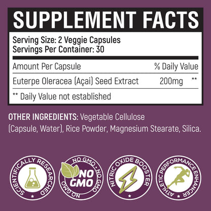 POWER SEEDAÇAÍ New Patented Nitric Oxide Supplement -Increase Blood Flow & Circulatio