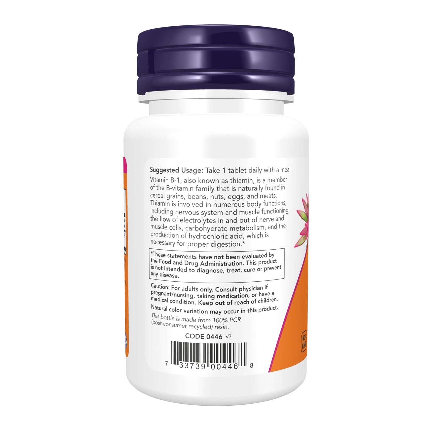NOW Foods Supplements, Vitamin B-1 100 mg, Energy Production*, Nervous System Health*, 100 Tablets