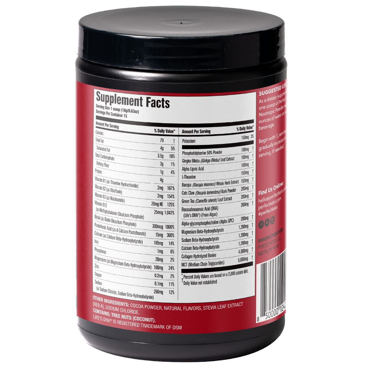 Perfect Keto Nootropic Brain Supplement - Enhance Focus and Energy, Boost Concentrati