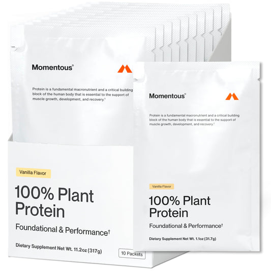 Momentous Vegan Protein Powder, 20g Pea & Rice Blend Protein, Chocolate | Complete Amino Acid Profile to Support Lean Muscle Growth, NSF Certified for Sport, Non-GMO & Gluten-Free (22 Servings)
