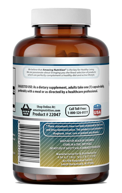 Amazing Formulas Taurine 1000 Mg | Capsules Supplement | Non-GMO | Gluten-Free | Made in USA (200 Capsules)