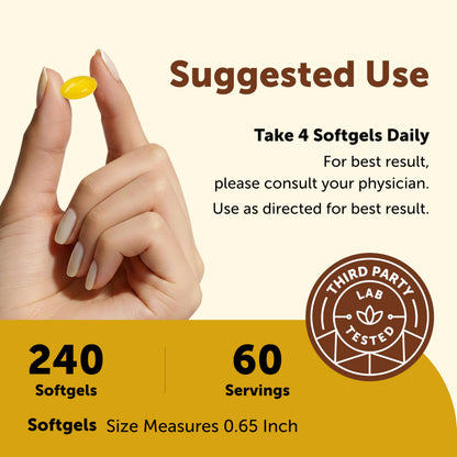 Micro Ingredients Berberine 1000mg with MCT Oil, 240 Softgels | Berberine HCl Supplement | Sourced from Berberis Aristata | Non-GMO, Gluten Free, No Soy