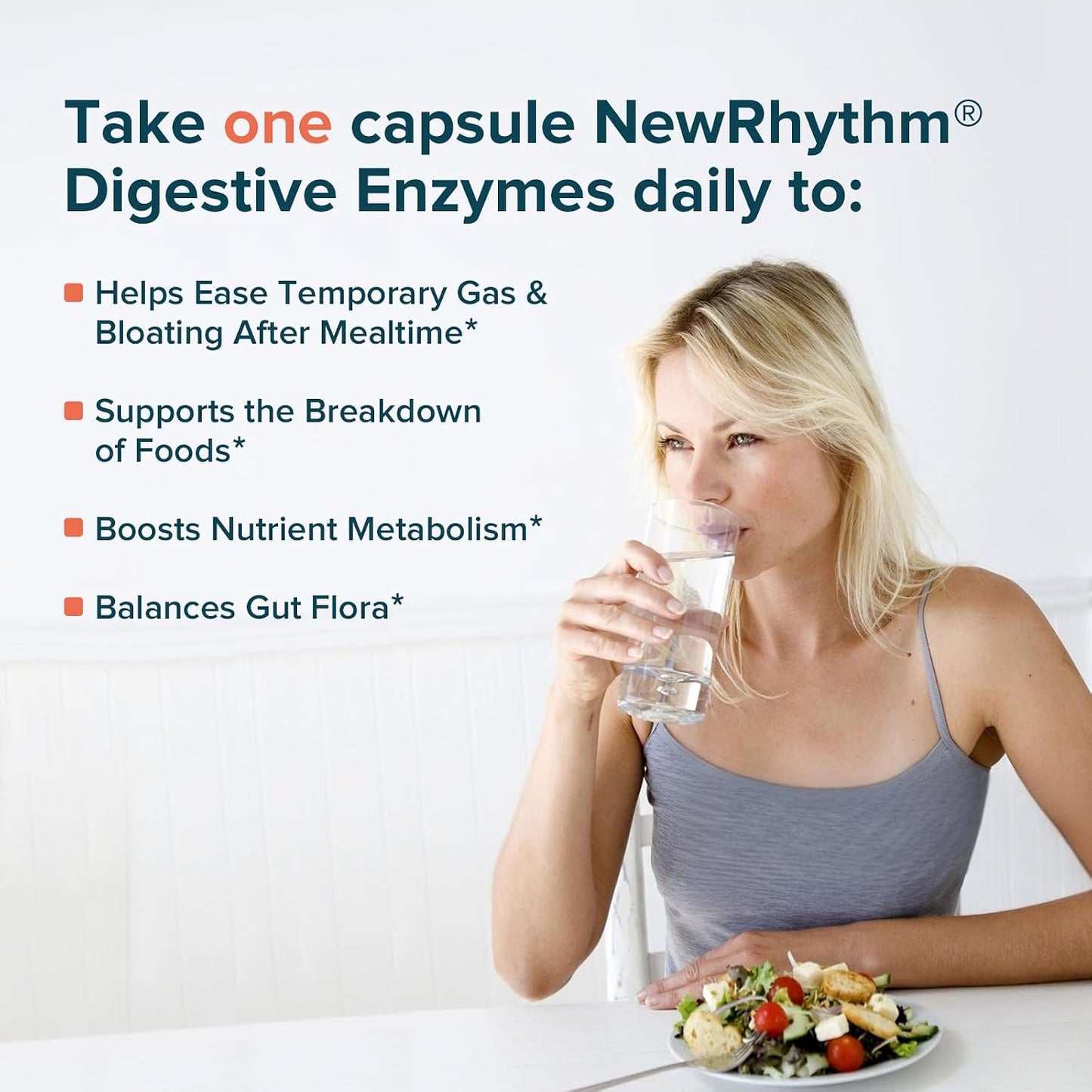 NewRhythm Digestion Boost Bundle, Probiotics, Prebiotics, Digestive Enzymes, Digestion & Immune Support, Bundle & Save, 60 Capsules Each