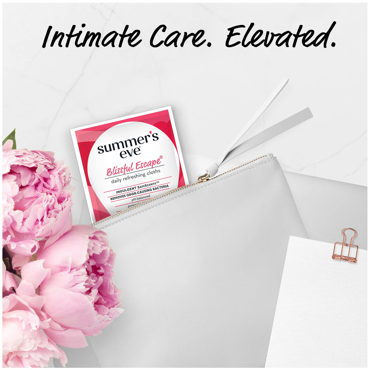 Summer's Eve Blissful Escape Daily Refreshing Feminine Wipes, Removes