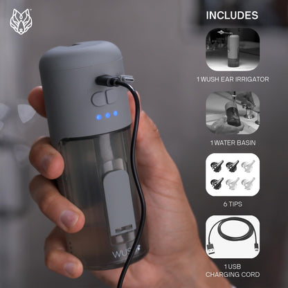 Wush Pro by Black Wolf - The Original Deluxe Water Powered Ear Cleaner with 6 Reusable