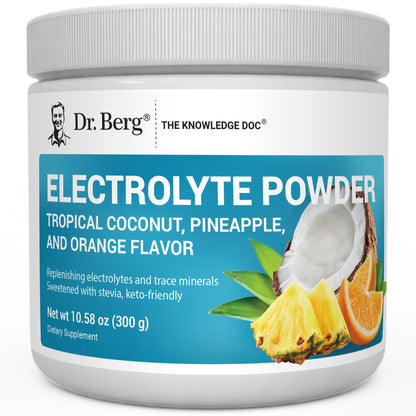 Dr. Berg Zero Sugar Hydration Keto Electrolyte Powder - Enhanced w/ 1000 mg of Potassium & Real Pink Himalayan Salt (NOT Table Salt) - Raspberry & Lemon Flavor Hydration Drink Supplement, 100 Servings