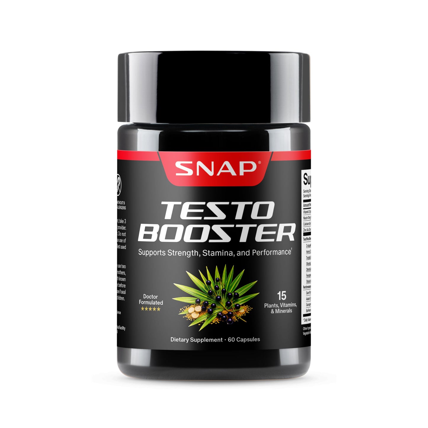 Snap Supplements Big Boy Bundle, Daily Men's Health Support, 90 Caps. Each | Includes Prostate Health with Saw Palmetto for Men, Testo Booster for Men & Nitric Oxide Booster, Vegan, Non-GMO, Gluten-Free